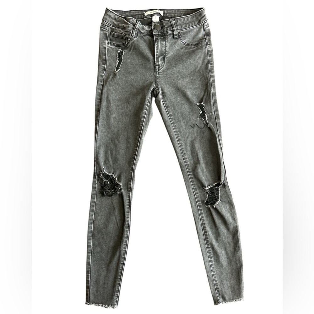 Refuge Distressed Gray Women Jeans Size 0 (A-6)